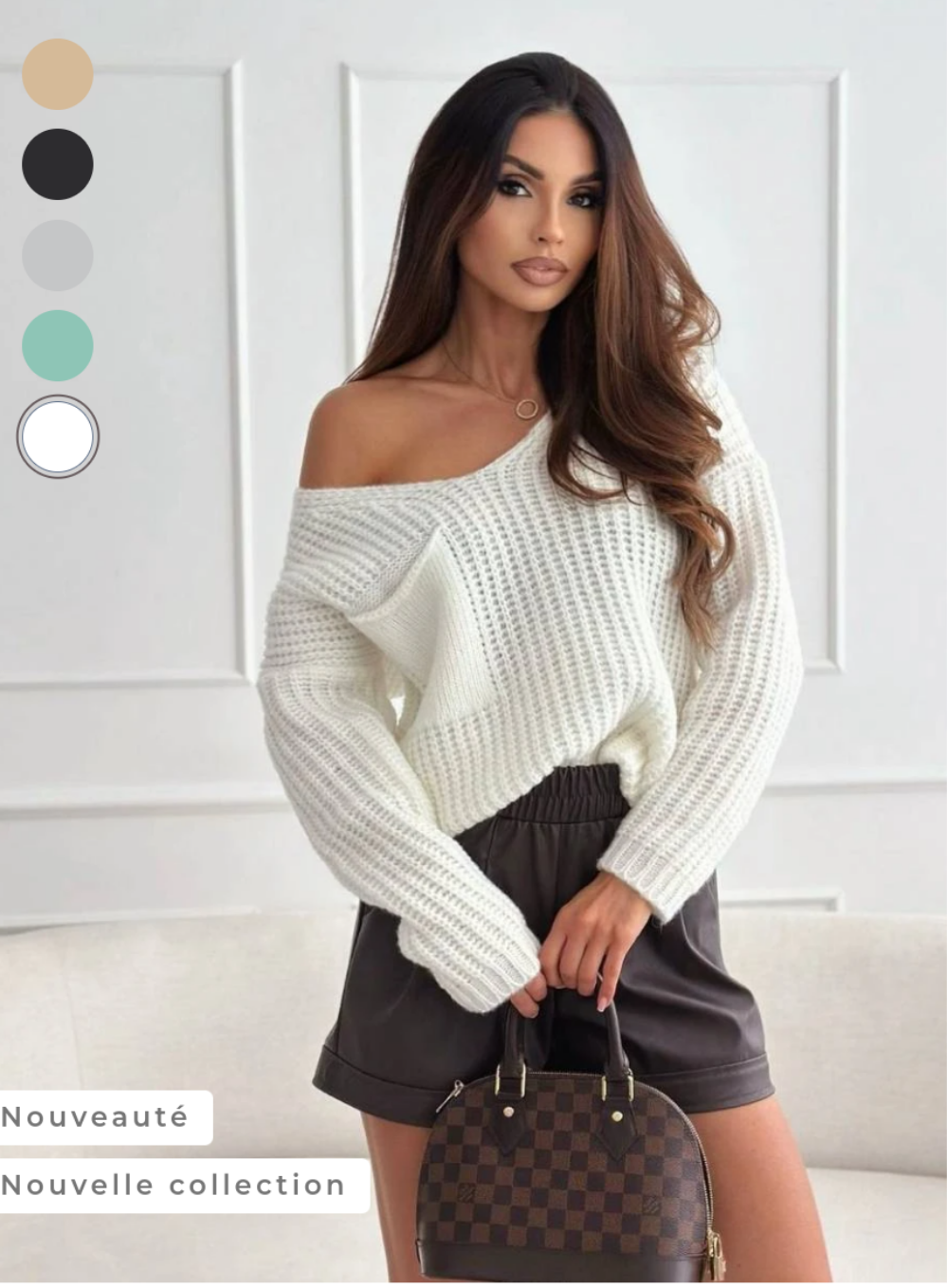 Pull col V à poche