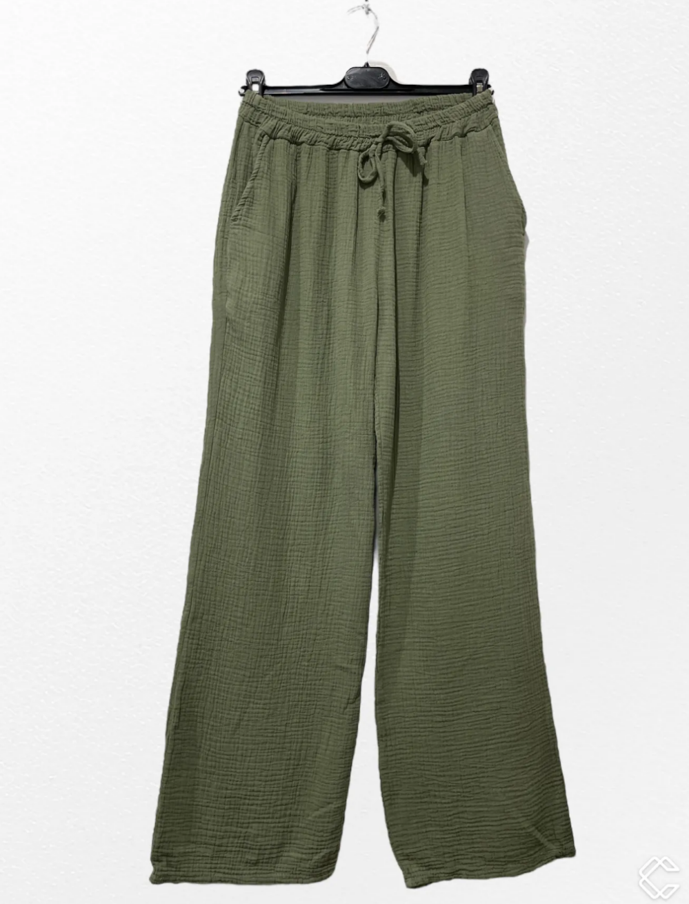 Pantalon Gaze De Coton Avec Poche