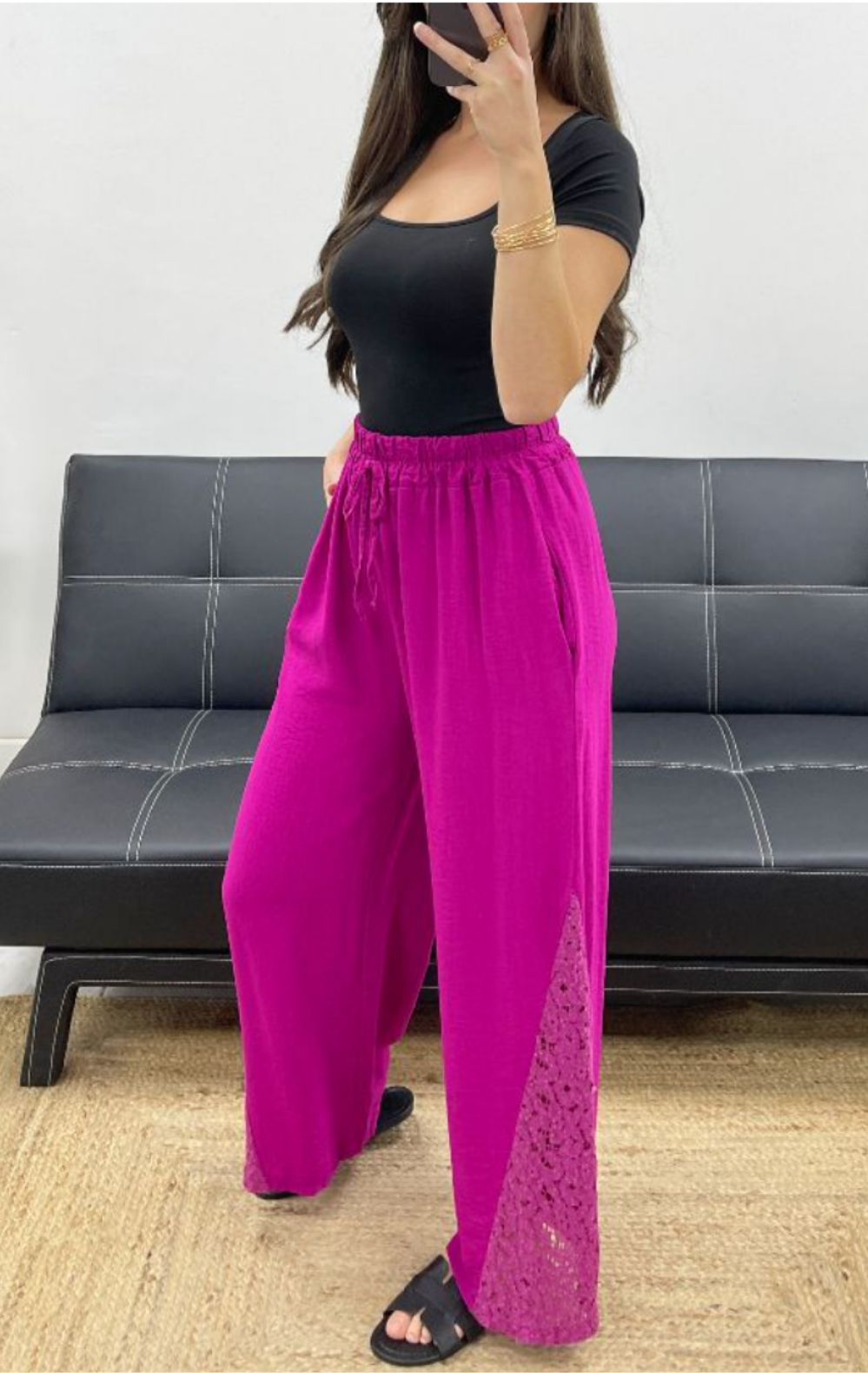 Pantalon dentelle