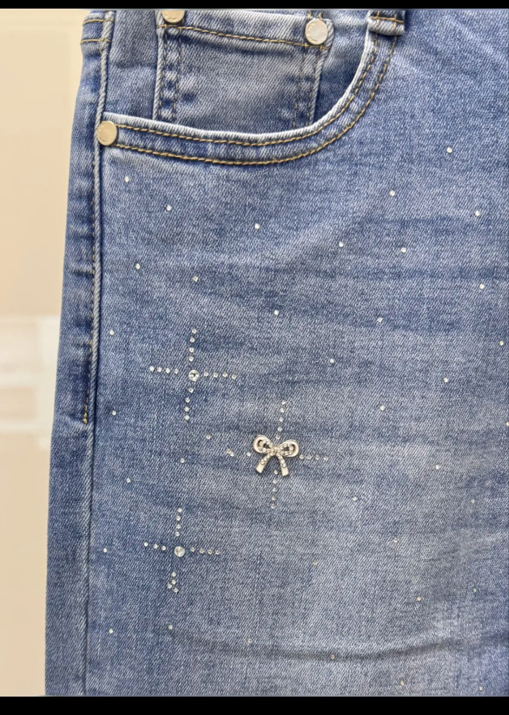 Jean flare strass