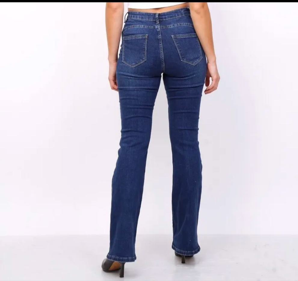 Jean flare strass