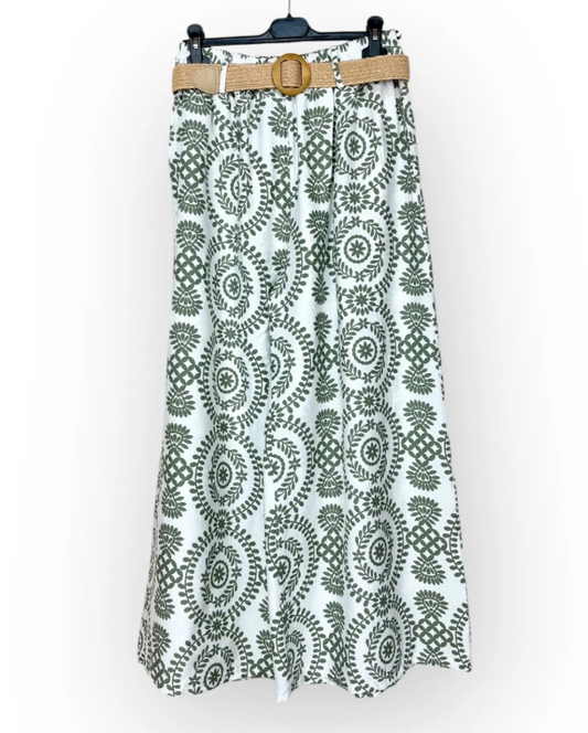 Pantalon a motifs géométriques