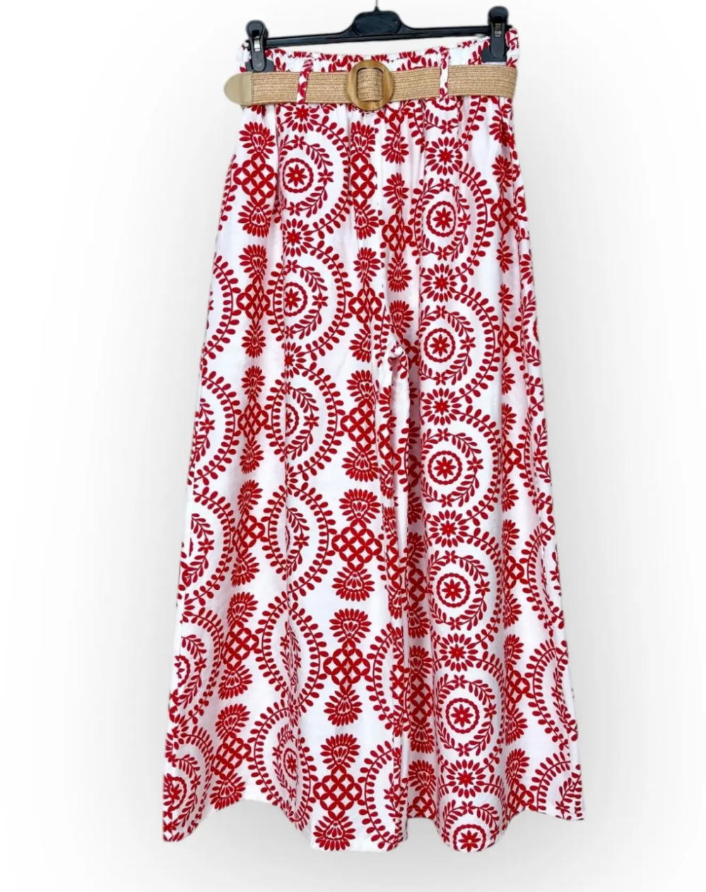 Pantalon a motifs géométriques