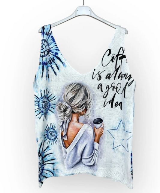 Débardeur motif Femme
